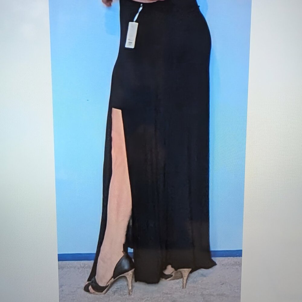 Draped Mini-skirt combo w/ long slits, XL